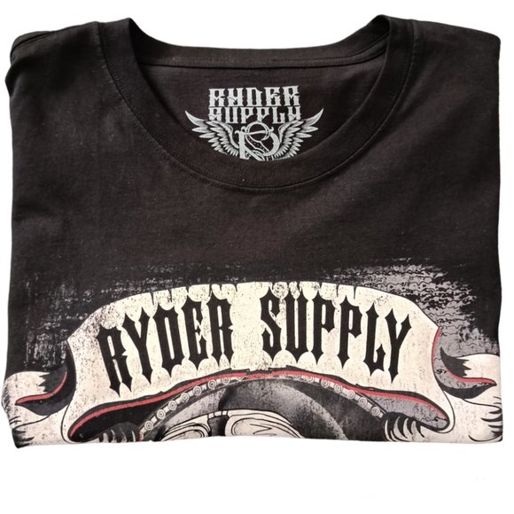 2XL💀 T-shirt Motorcycle Biker Ryder Supply "Life to Ride" Skull Graphic … - Picture 8 of 8